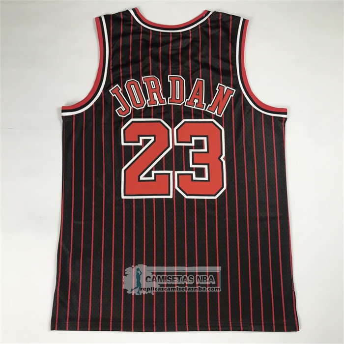 Camiseta Chicago Bulls Michael Jordan NO 23 Autentico 1996-97 Negro